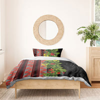 Maori Tukutuku Bedding Set with Ferns Pohutukawa and Kowhai Tribal Moko Patterns LT03 - Polynesian Pride