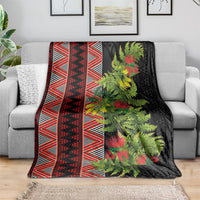 Maori Tukutuku Blanket with Ferns Pohutukawa and Kowhai Tribal Moko Patterns LT03 - Polynesian Pride