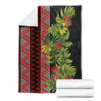Maori Tukutuku Blanket with Ferns Pohutukawa and Kowhai Tribal Moko Patterns LT03 - Polynesian Pride