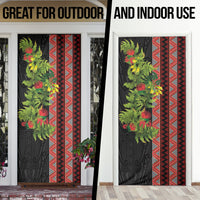 Maori Tukutuku Door Cover with Ferns Pohutukawa and Kowhai Tribal Moko Patterns LT03 - Polynesian Pride