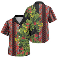 Maori Tukutuku Family Matching Summer Maxi Dress and Hawaiian Shirt with Ferns Pohutukawa and Kowhai Tribal Moko Patterns LT03 Son's Shirt Multicolor - Polynesian Pride
