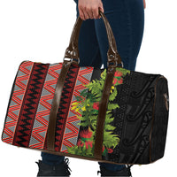 Maori Tukutuku Travel Bag with Ferns Pohutukawa and Kowhai Tribal Moko Patterns LT03 - Polynesian Pride