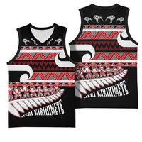 New Zealand Christmas Basketball Jersey Funny Santa Claus Haka Dance with Tukutuku