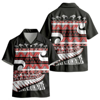 New Zealand Christmas Kid Hawaiian Shirt Funny Santa Claus Haka Dance with Tukutuku