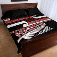New Zealand Christmas Quilt Bed Set Funny Santa Claus Haka Dance with Tukutuku LT03 - Polynesian Pride
