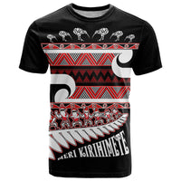 New Zealand Christmas T Shirt Funny Santa Claus Haka Dance with Tukutuku