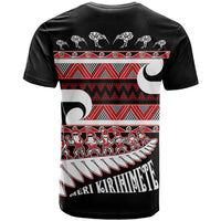 New Zealand Christmas T Shirt Funny Santa Claus Haka Dance with Tukutuku