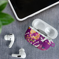 Hawaiian and Japanese Culture Together AirPods Case Kakau Tribal Pattern and Irezumi Art Purple Color LT03 - Polynesian Pride