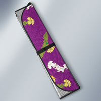 Hawaiian and Japanese Culture Together Auto Sun Shade Kakau Tribal Pattern and Irezumi Art Purple Color LT03 - Polynesian Pride