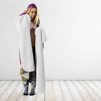 Hawaiian and Japanese Culture Together Hooded Blanket Kakau Tribal Pattern and Irezumi Art Purple Color LT03 - Polynesian Pride