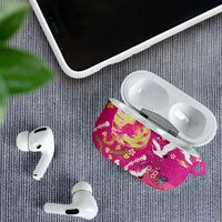 Hawaiian and Japanese Culture Together AirPods Case Kakau Tribal Pattern and Irezumi Art Pink Color LT03 - Polynesian Pride