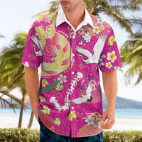 Hawaiian and Japanese Culture Together Hawaiian Shirt Kakau Tribal Pattern and Irezumi Art Pink Color LT03 - Polynesian Pride