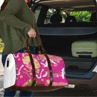 Hawaiian and Japanese Culture Together Travel Bag Kakau Tribal Pattern and Irezumi Art Pink Color LT03 - Polynesian Pride