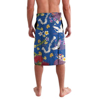 Hawaiian and Japanese Culture Together Lavalava Kakau Tribal Pattern and Irezumi Art Blue Color LT03 - Polynesian Pride
