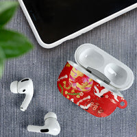 Hawaiian and Japanese Culture Together AirPods Case Kakau Tribal Pattern and Irezumi Art Red Color LT03 - Polynesian Pride