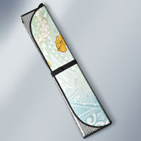 Japanese and Hawaiian Culture Fusion Auto Sun Shade Irezumi with Turtles and Lei Kakau Pattern Fresh Vibe LT03 - Polynesian Pride