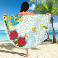 Japanese and Hawaiian Culture Fusion Beach Blanket Irezumi with Turtles and Lei Kakau Pattern Fresh Vibe LT03 - Polynesian Pride