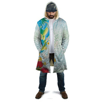Japanese and Hawaiian Culture Fusion Cloak Irezumi with Turtles and Lei Kakau Pattern Fresh Vibe LT03 - Polynesian Pride