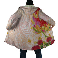 Japanese and Hawaiian Culture Fusion Cloak Irezumi with Turtles and Lei Kakau Pattern Sunset Vibe LT03 - Polynesian Pride