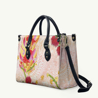 Japanese and Hawaiian Culture Fusion Leather Bag Irezumi with Turtles and Lei Kakau Pattern Sunset Vibe LT03 Multicolor - Polynesian Pride