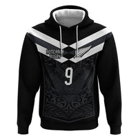Aotearoa Rugby Custom Zip Hoodie Maori Tribal Motifs Stripes-Sporty Style LT03 Pullover Hoodie Black - Polynesian Pride