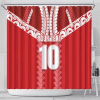 Custom Tahiti Football Polynesian Pattern Shower Curtain