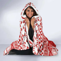 Custom Tonga Football Ngatu Tribal Tattoo Hooded Blanket LT03 - Polynesian Pride