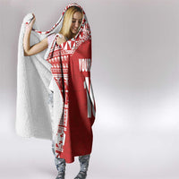 Custom Tonga Football Ngatu Tribal Tattoo Hooded Blanket LT03 - Polynesian Pride