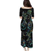 New Zealand Gecko Maori Art Tattoo Puletasi Silver Fern and Paua Shell Mode