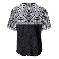 Samoan Traditional Art Tattoos Baseball Jersey Tatau Tribal Motifs with Ula Fala Black LT03 - Polynesian Pride