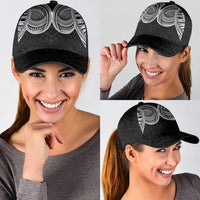 Samoan Traditional Art Tattoos Classic Cap Tatau Tribal Motifs with Ula Fala Black - Polynesian Pride