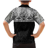 Samoan Traditional Art Tattoos Family Matching Mermaid Dress and Hawaiian Shirt Tatau Tribal Motifs with Ula Fala Black - Polynesian Pride