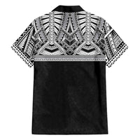 Samoan Traditional Art Tattoos Family Matching Mermaid Dress and Hawaiian Shirt Tatau Tribal Motifs with Ula Fala Black - Polynesian Pride