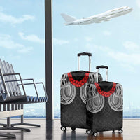 Samoan Traditional Art Tattoos Luggage Cover Tatau Tribal Motifs with Ula Fala Black - Polynesian Pride