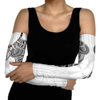 Samoan Traditional Art Tattoos Arm Sleeves Tatau Tribal Motifs with Ula Nifo White - Polynesian Pride