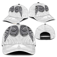 Samoan Traditional Art Tattoos Classic Cap Tatau Tribal Motifs with Ula Nifo White LT03 - Polynesian Pride
