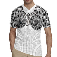 Samoan Traditional Art Tattoos Rugby Jersey Tatau Tribal Motifs with Ula Nifo White LT03 - Polynesian Pride