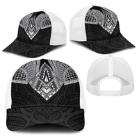 Samoan Traditional Art Tattoos Baseball Net Cap Tatau Roman Reigns Black Color - Polynesian Pride