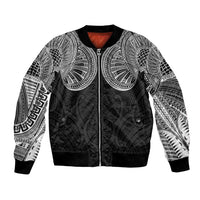 Samoan Traditional Art Tattoos Bomber Jacket Tatau Roman Reigns Black Color LT03 Unisex Black - Polynesian Pride
