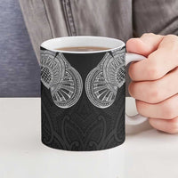 Samoan Traditional Art Tattoos Ceramic Mug Tatau Roman Reigns Black Color LT03 - Polynesian Pride