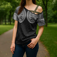 Samoan Traditional Art Tattoos Cross Shoulder Shirt Tatau Roman Reigns Black Color LT03 - Polynesian Pride