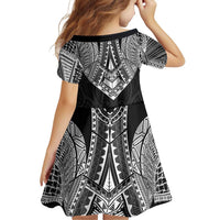 Samoan Traditional Art Tattoos Family Matching Mermaid Dress and Hawaiian Shirt Tatau Roman Reigns Black Color - Polynesian Pride