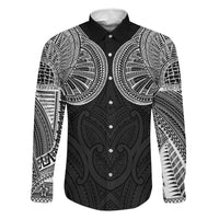 Samoan Traditional Art Tattoos Family Matching Summer Maxi Dress and Hawaiian Shirt Tatau Roman Reigns Black Color - Polynesian Pride