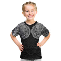 Samoan Traditional Art Tattoos Kid T Shirt Tatau Roman Reigns Black Color LT03 Black - Polynesian Pride