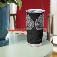 Samoan Traditional Art Tattoos Tumbler Cup Tatau Roman Reigns Black Color - Polynesian Pride