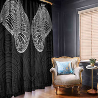 Samoan Traditional Art Tattoos Window Curtain Tatau Roman Reigns Black Color - Polynesian Pride