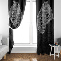 Samoan Traditional Art Tattoos Window Curtain Tatau Roman Reigns Black Color - Polynesian Pride
