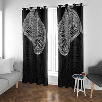 Samoan Traditional Art Tattoos Window Curtain Tatau Roman Reigns Black Color - Polynesian Pride
