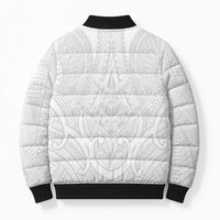 Samoan Traditional Art Tattoos Bomber Puffer Jacket Tatau Roman Reigns White Color LT03 - Polynesian Pride