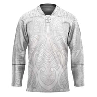 Samoan Traditional Art Tattoos Hockey Jersey Tatau Roman Reigns White Color LT03 Unisex White - Polynesian Pride